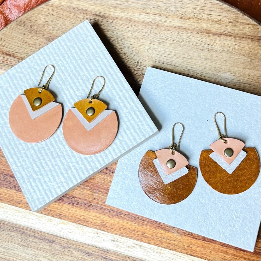 Western Boho Leather Earrings